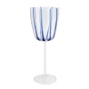 VIETRI Glassware|Nuovo Stripe Blue Wine Glass