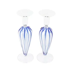 VIETRI Candles|Nuovo Stripe Candlesticks, Set of 2