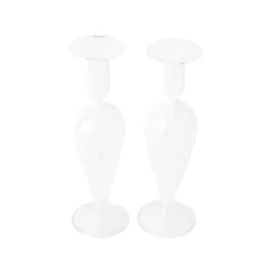 VIETRI Candles|Nuovo Stripe Candlesticks, Set of 2