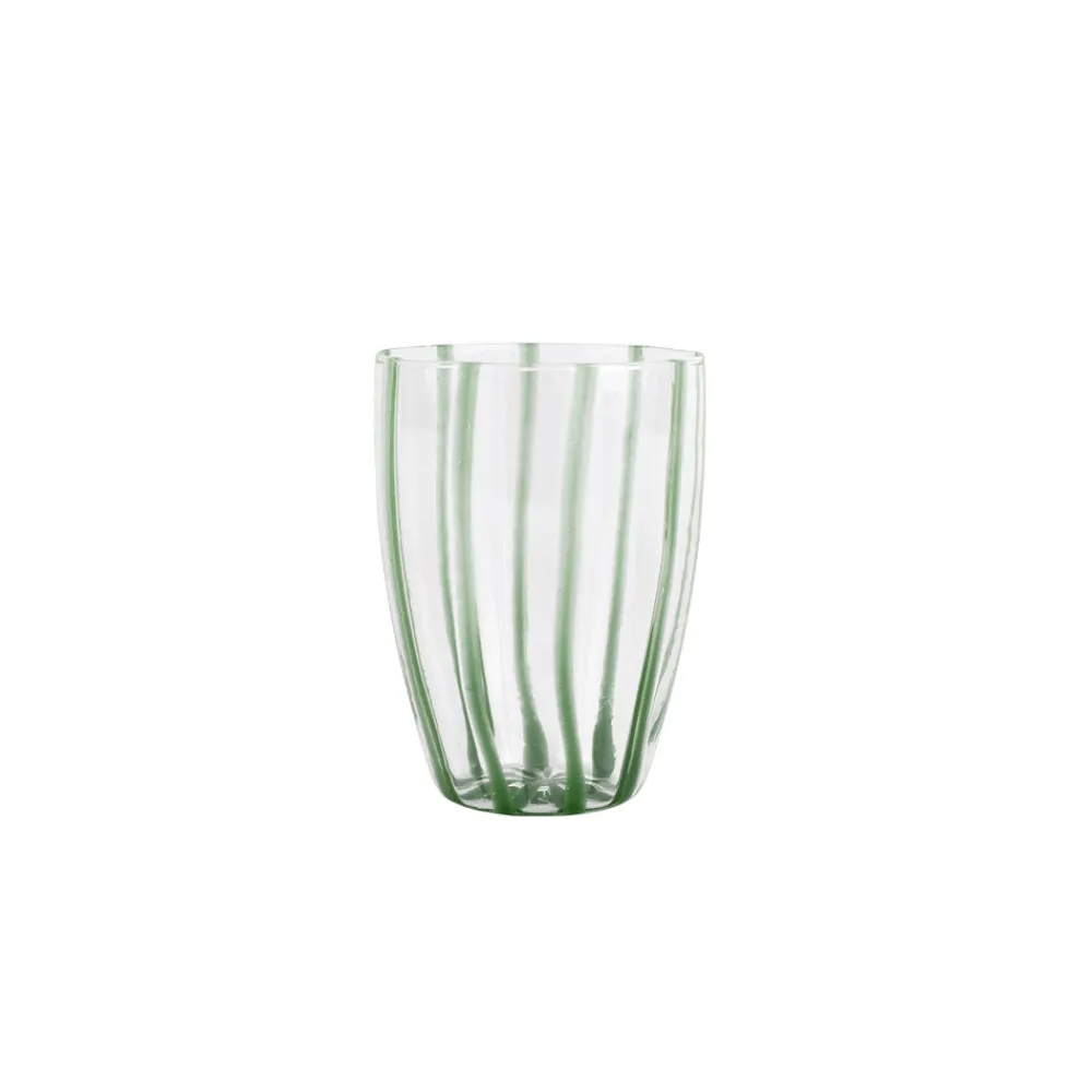 VIETRI Glassware|Nuovo Stripe Green Tall Tumbler