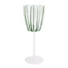 VIETRI Glassware|Nuovo Stripe Green Wine Glass
