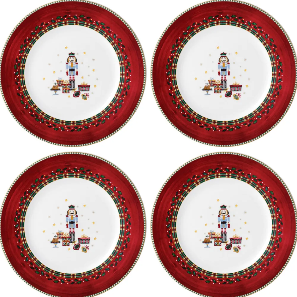 Prouna Dinnerware|Nutcracker Salad / Dessert Plate, Set of 4