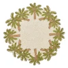 Kim Seybert Place Settings & Linens|Oasis Placemat in Ivory, Green & Gold, Set of 2