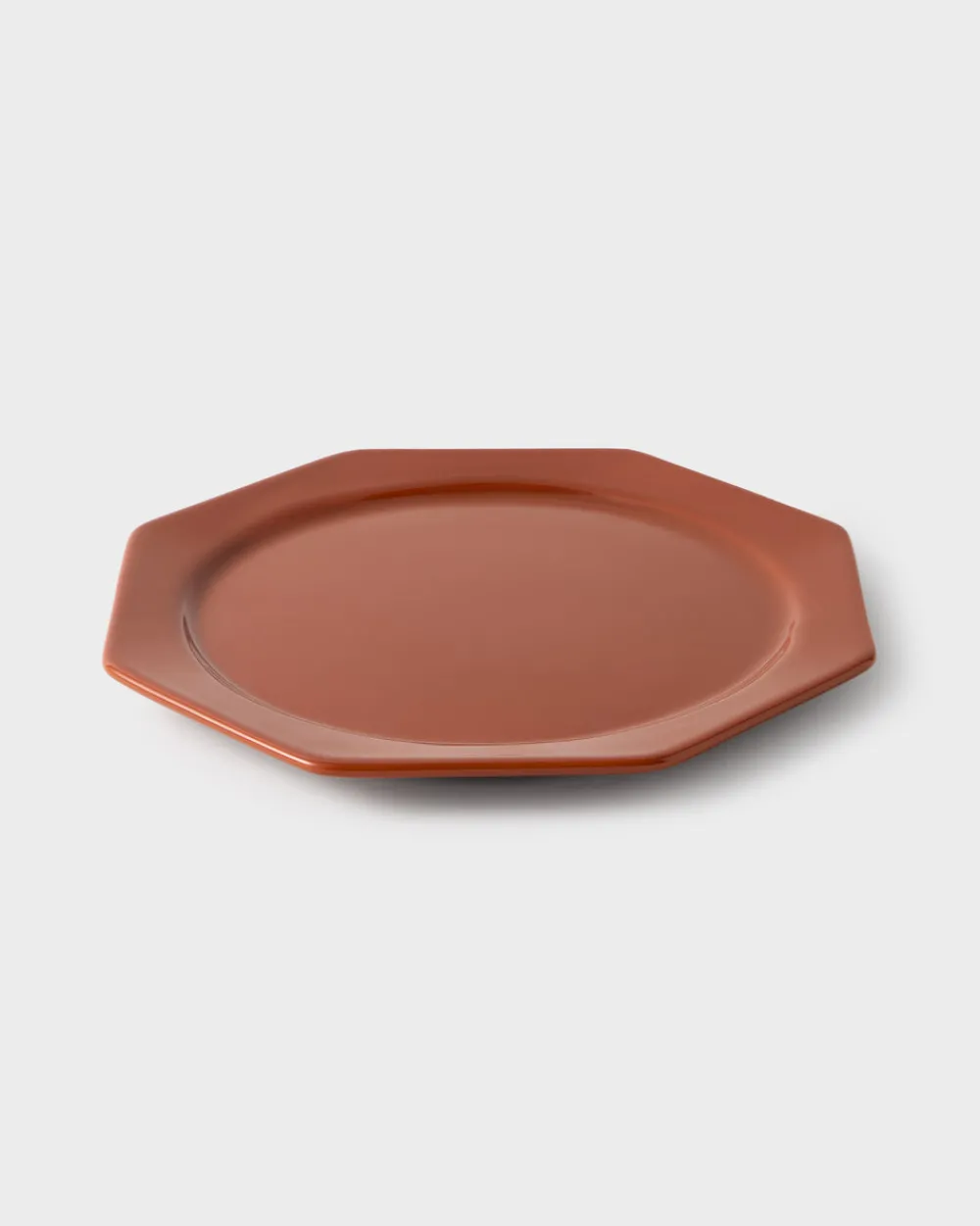 Cabana Dinnerware|Octagonal Dessert Plate in Burgundy