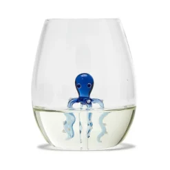 Two's Company Glassware|Octopus Icon Stemless Wine Glass