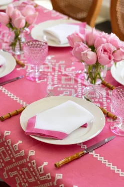 Esencial Hogar Place Settings & Linens|Ojete Rectangular Tablecloth in Bougainvillea