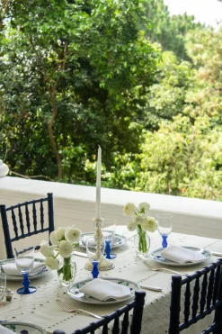 Esencial Hogar Place Settings & Linens|Ojete Rectangular Tablecloth in White