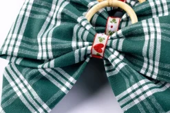 Maria Louise Cottage Place Settings & Linens|Olive Grove Plaid Napkin Rings in Green, Set of 4