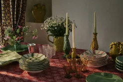 Carolina Irving and Daughters Dinnerware|Olive Stripe Dessert Plate