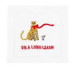 August Morgan Place Settings & Linens|On A Long Leash Cocktail Napkins, Set of 4