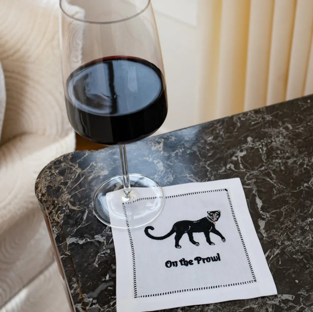 August Morgan Place Settings & Linens|On The Prowl Cocktail Napkins, Set of 4