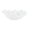 VIETRI Dinnerware|Onda Glass White Ruffled Round Bowl