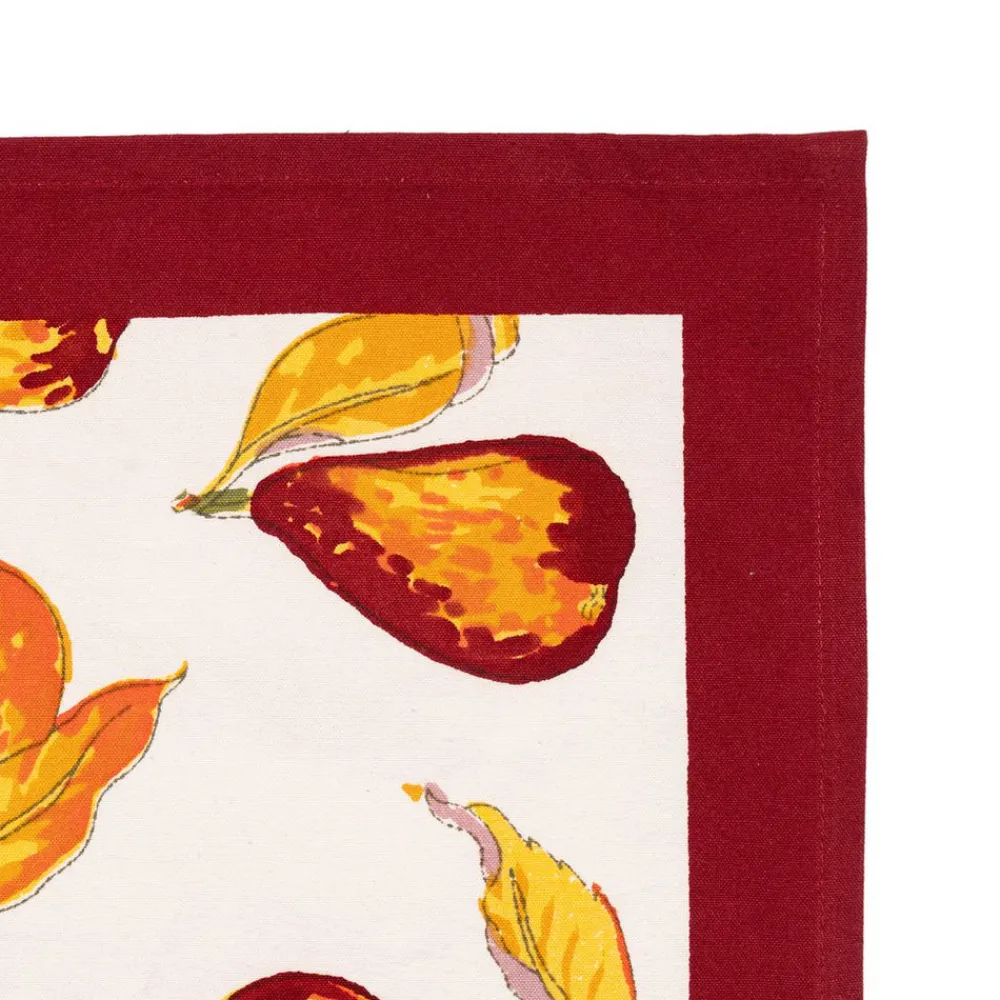 Couleur Nature Place Settings & Linens|Orchard Pear Mats in Burgundy, Set of 6