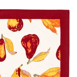 Couleur Nature Place Settings & Linens|Orchard Pear Napkins in Burgundy, Set of 6