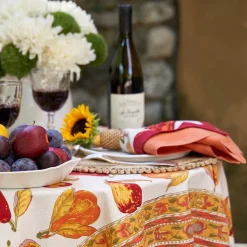 Couleur Nature Place Settings & Linens|Orchard Pear Napkins in Burgundy, Set of 6