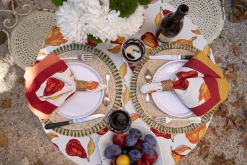 Couleur Nature Place Settings & Linens|Orchard Pear Napkins in Burgundy, Set of 6