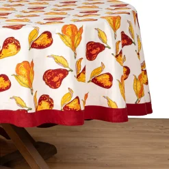 Couleur Nature Place Settings & Linens|Orchard Pear Tablecloth in Burgundy