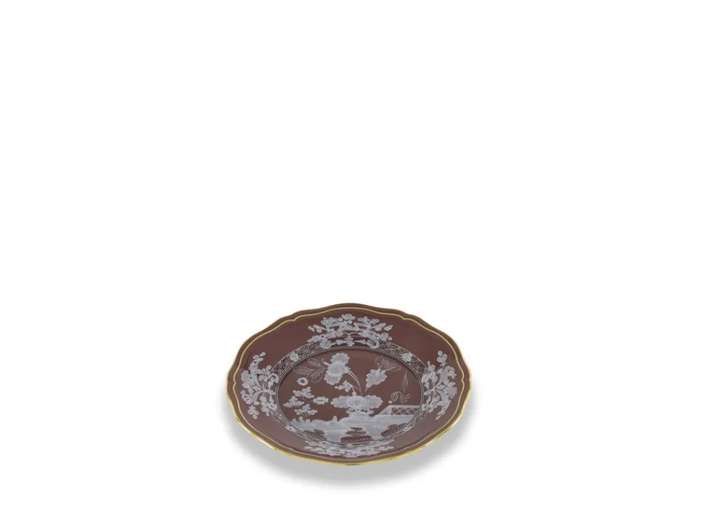 Ginori 1735 Dinnerware|Oriente Italiano Antico Doccia Flat Bread Plate in Castagna