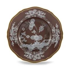 Ginori 1735 Dinnerware|Oriente Italiano Antico Doccia Soup Plate in Castagna