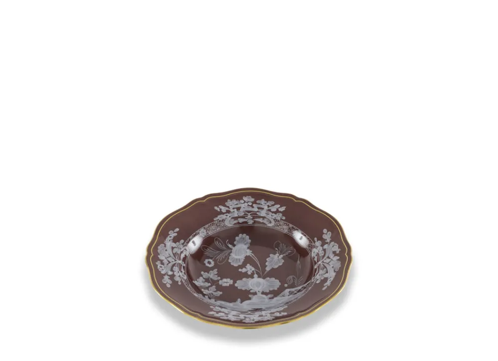 Ginori 1735 Dinnerware|Oriente Italiano Antico Doccia Soup Plate in Castagna