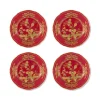 Ginori 1735 Dinnerware|Oriente Italiano Dessert Plates in Rubrum, Set of 4