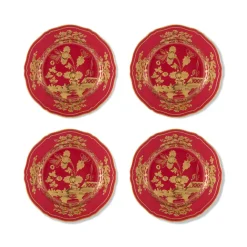 Ginori 1735 Dinnerware|Oriente Italiano Dessert Plates in Rubrum, Set of 4