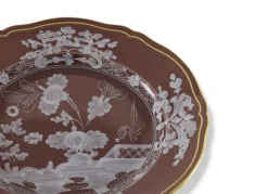 Ginori 1735 Dinnerware|Oriente Italiano Dessert Plate in Castagna
