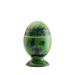 Ginori 1735 Dinnerware|Oriente Italiano Large Egg With Cover in Malachite