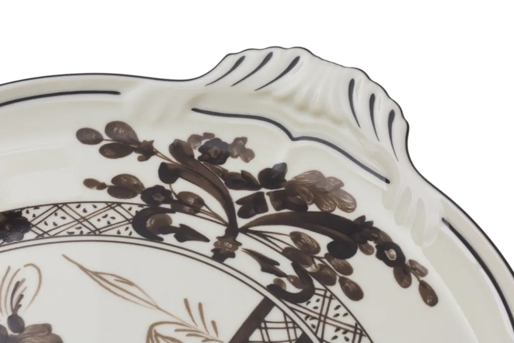 Ginori 1735 Dinnerware|Oriente Italiano Round Cake Plate in Albus