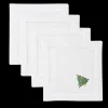 Henry Handwork Place Settings & Linens|Ornament Tree Cocktail Napkin Set