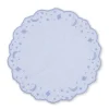 Loulou La Dune Place Settings & Linens|OTM Exclusive: Astral Linen Placemat in Ice Blue and Ice Blue Embroidery