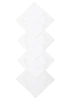 Mi Golondrina Place Settings & Linens|OTM Exclusive: Cocktail Napkins in Bianca, Set of 4