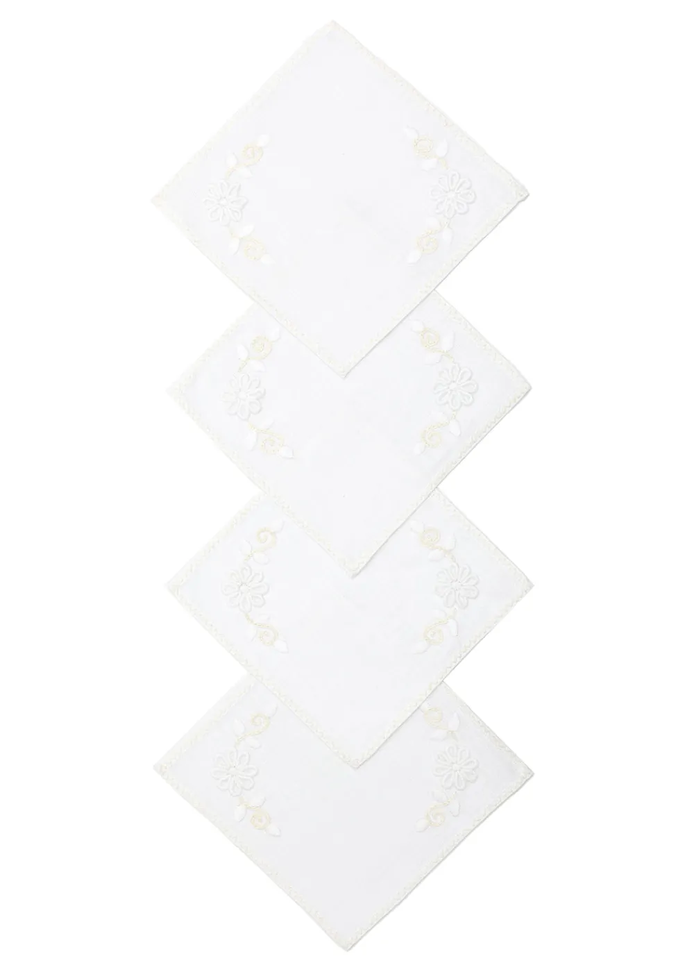 Mi Golondrina Place Settings & Linens|OTM Exclusive: Cocktail Napkins in Bianca, Set of 4