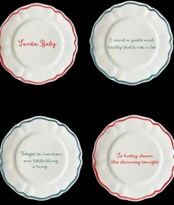 Sveva's Home Dinnerware|OTM Exclusive: Santa Baby Plates, Set of 4