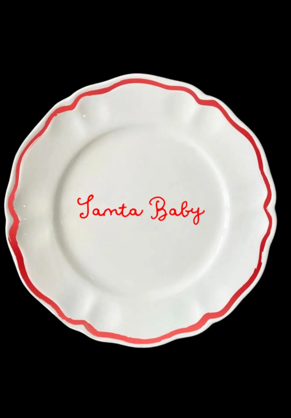Sveva's Home Dinnerware|OTM Exclusive: Santa Baby Plates, Set of 4