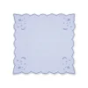 Loulou La Dune Place Settings & Linens|OTM Exclusive: The Astral Linen Napkin in Ice Blue and Ice Blue Embroidery
