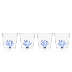 Sprezz Glassware|OTM Exclusive: Whimsical Tumbler Glasses in Blue, Set of 4