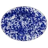 Golden Rabbit Dinnerware|Oval Platter in Cobalt Swirl