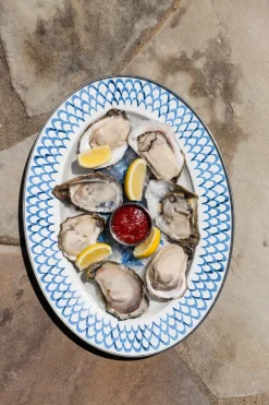 Golden Rabbit Dinnerware|Oval Platter in Fish Camp