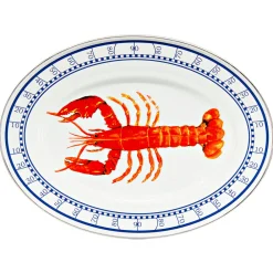 Golden Rabbit Dinnerware|Oval Platter in Lobster