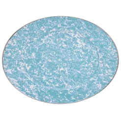 Golden Rabbit Dinnerware|Oval Platter in Sea Glass