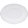 Golden Rabbit Dinnerware|Oval Platter in Solid White