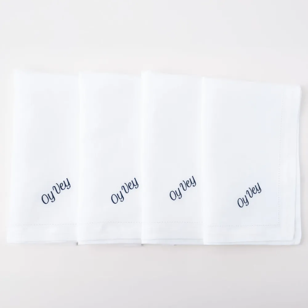 No Reservations Place Settings & Linens|Oy Vey Dinner Napkins, Set of 12