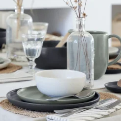 Costa Nova Dinnerware|Pacifica Collection Cereal Bowls in Salt, Set of 6