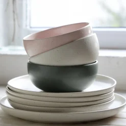 Costa Nova Dinnerware|Pacifica Collection Cereal Bowls in Vanilla, Set of 6