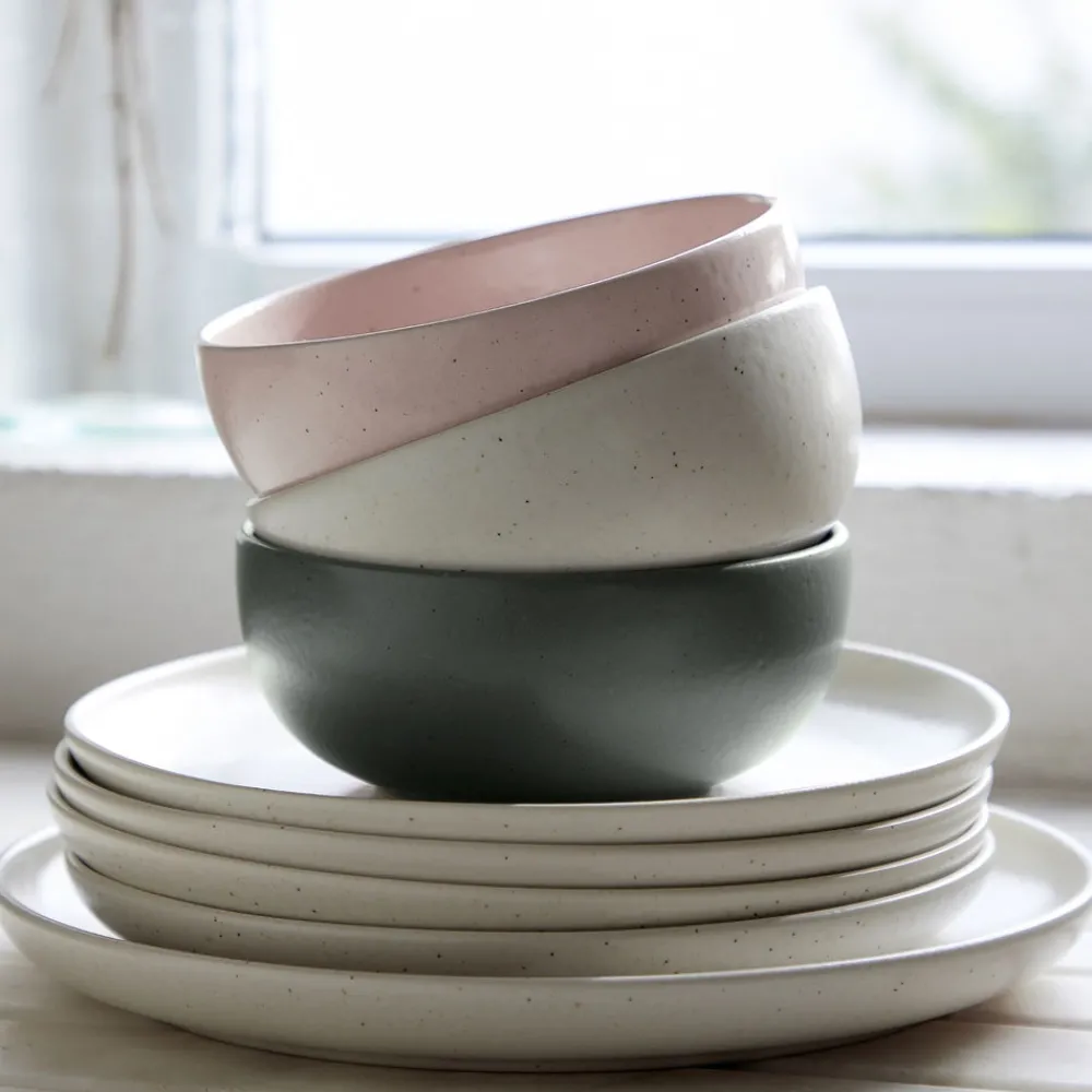 Costa Nova Dinnerware|Pacifica Collection Cereal Bowls in Vanilla, Set of 6