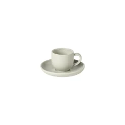 Costa Nova Dinnerware|Pacifica Collection Coffee Cups & Saucers in Oyster Grey, Set of 6