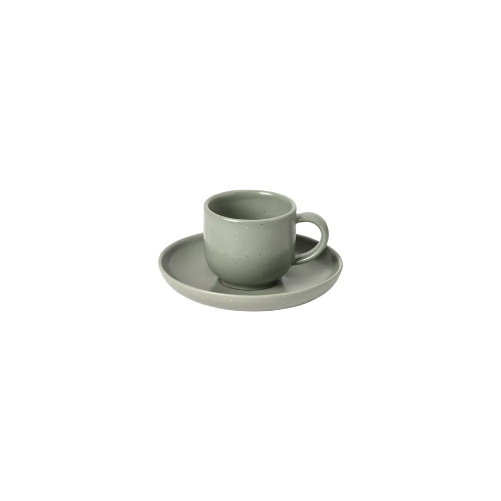 Costa Nova Dinnerware|Pacifica Collection Coffee Cups & Saucers in Artichoke, Set of 6