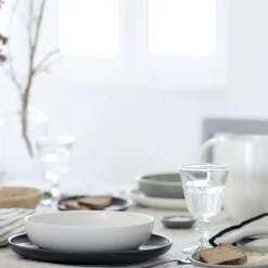 Costa Nova Dinnerware|Pacifica Collection Dinner Plates in Seed Grey, Set of 6