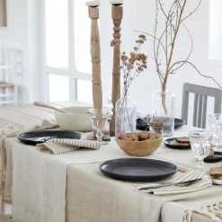 Costa Nova Dinnerware|Pacifica Collection Dinner Plates in Seed Grey, Set of 6